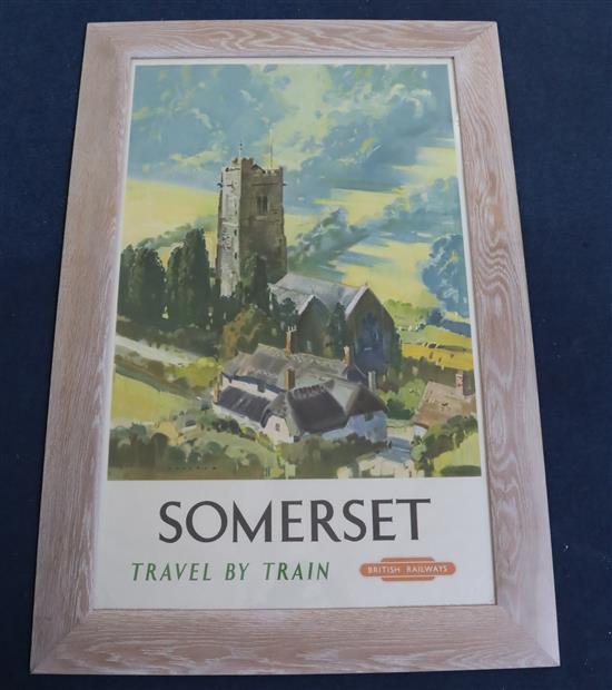 Frank Wootton (1911-1978) Somerset - Travel by Train 39.5 x 24.5in.